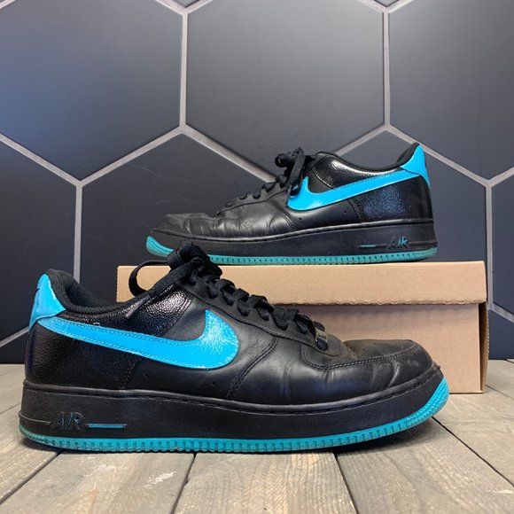 Nike Other - Used Nike Air Force 1 Low Black Teal Blue